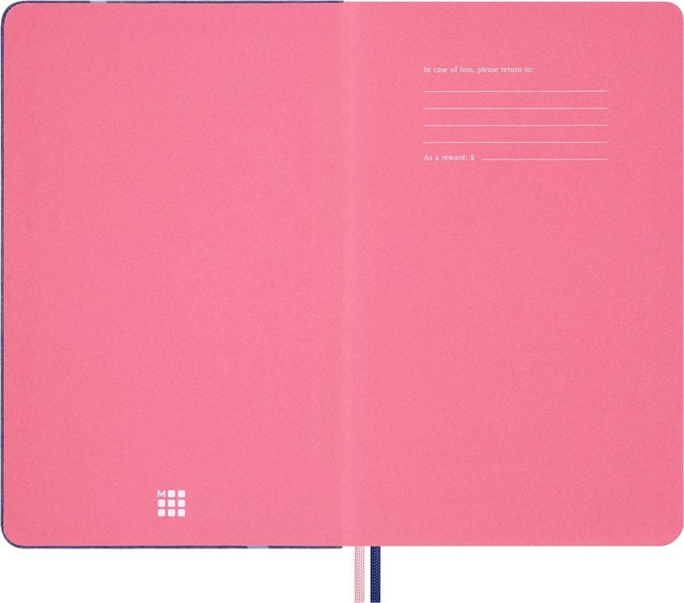 Produktbild: Moleskine Sakura 18 Monate Wochen Notizkalender 2025/2026, L/A5, 1 Wo = 1 Seite , rechts linierte Seite, fester Einband, liniert