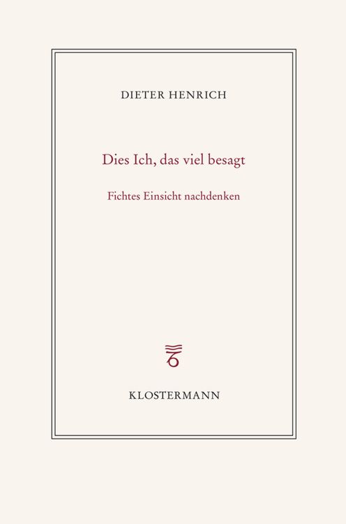 Produktbild: Dies Ich, das viel besagt