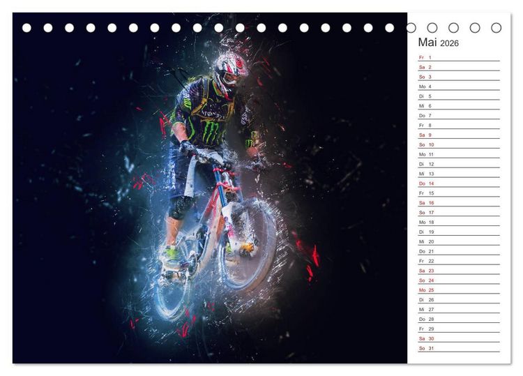 Produktbild: Downhill Explosion (Tischkalender 2026 DIN A5 quer), CALVENDO Monatskalender