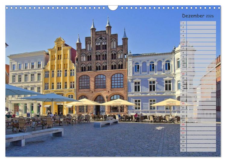 Produktbild: Stralsund. Das Tor zur Insel R&uuml;gen (Wandkalender 2026 DIN A3 quer), CALVENDO Monatskalender