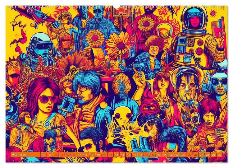 Produktbild: Psychodelic Art (hochwertiger Premium Wandkalender 2026 DIN A2 quer), Kunstdruck in Hochglanz
