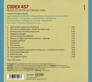 Produktbild: Codex 457-Musik des Mittelalters aus Tirol