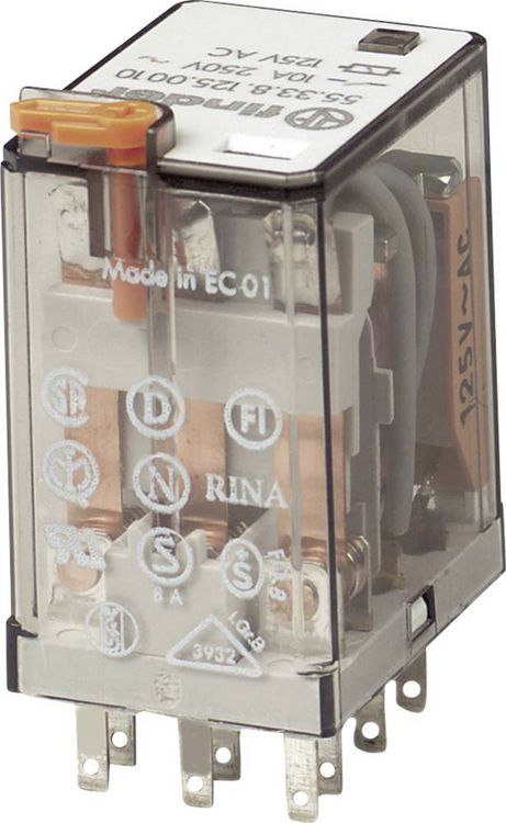Produktbild: Finder 55.33.8.110.5000 Steckrelais 110 V/AC 10A 3 Wechsler 1St.