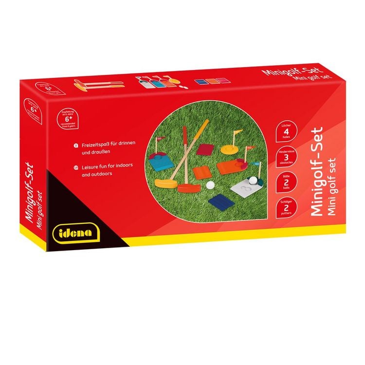 Produktbild: Idena Minigolf Set Holz 11 Teile