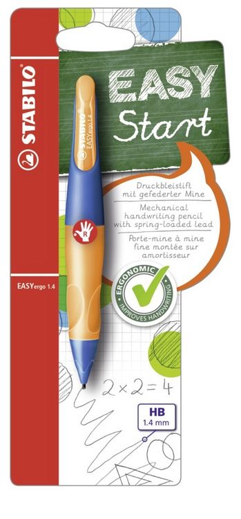 Produktbild: STABILO Druckbleistift EASYergo 1.4 HB RH blau/neonorange Blister