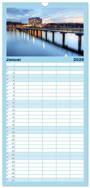 Produktbild: Familienplaner 2026 - Timmendorfer Strand mit 5 Spalten (Wandkalender, 21 x 45 cm) CALVENDO