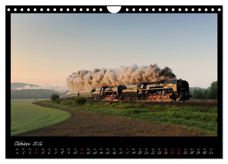 Produktbild: Faszination Dampflokomotive (Wandkalender 2026 DIN A4 quer), CALVENDO Monatskalender
