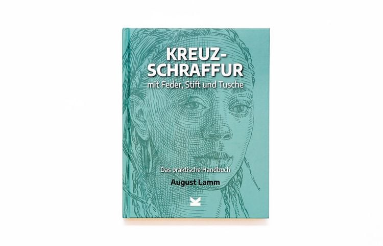 Kreuzschraffur mit Feder, Stift und Tusche.