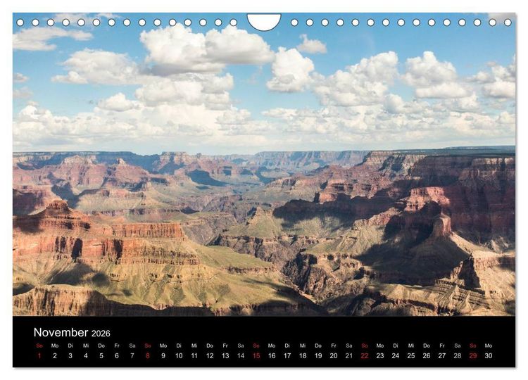 Produktbild: Grand Canyon - Wunder der Natur (Wandkalender 2026 DIN A4 quer), CALVENDO Monatskalender