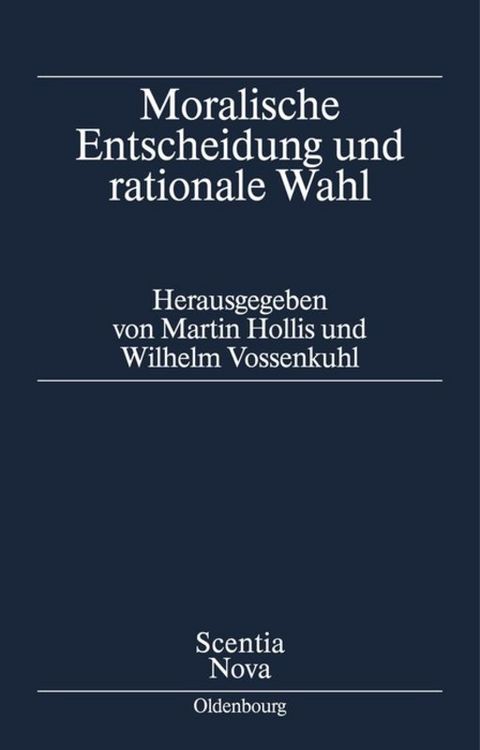 Produktbild: Moralische Entscheidung und rationale Wahl
