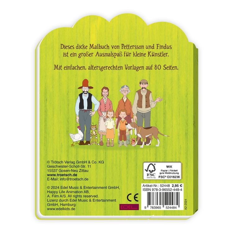 Produktbild: Tr&ouml;tsch Pettersson und Findus Mein erstes Malbuch