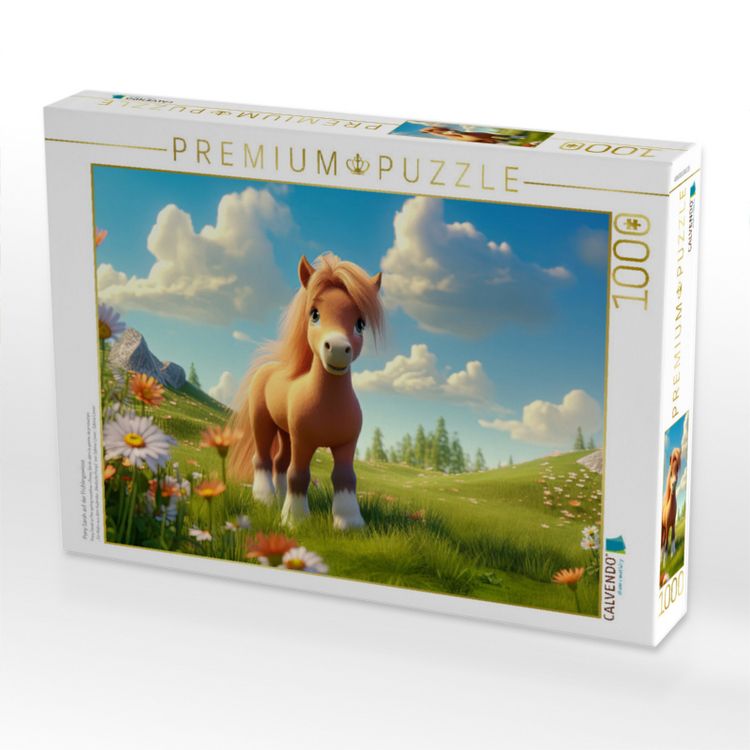 Produktbild: CALVENDO Puzzle Pony Sarah auf der Fr&uuml;hlingswiese | 1000 Teile Lege-Gr&ouml;&szlig;e 64x48cm Foto-Puzzle f&uuml;r gl&uuml;ckliche Stunden