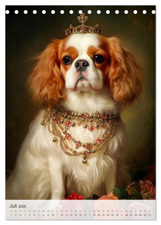 Produktbild: Cavalier King Charles Spaniel (Tischkalender 2026 DIN A5 hoch), CALVENDO Monatskalender