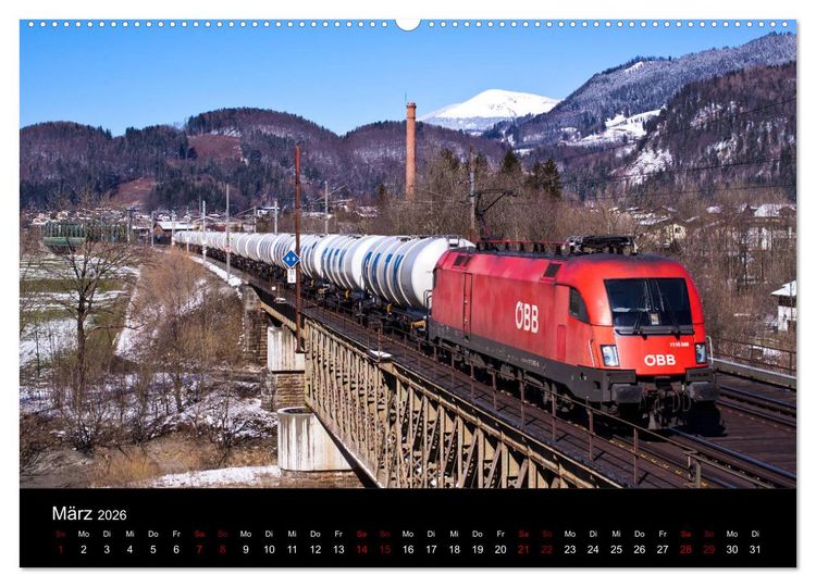 Produktbild: Die Bahn im Salzburgerland (Wandkalender 2026 DIN A2 quer), CALVENDO Monatskalender