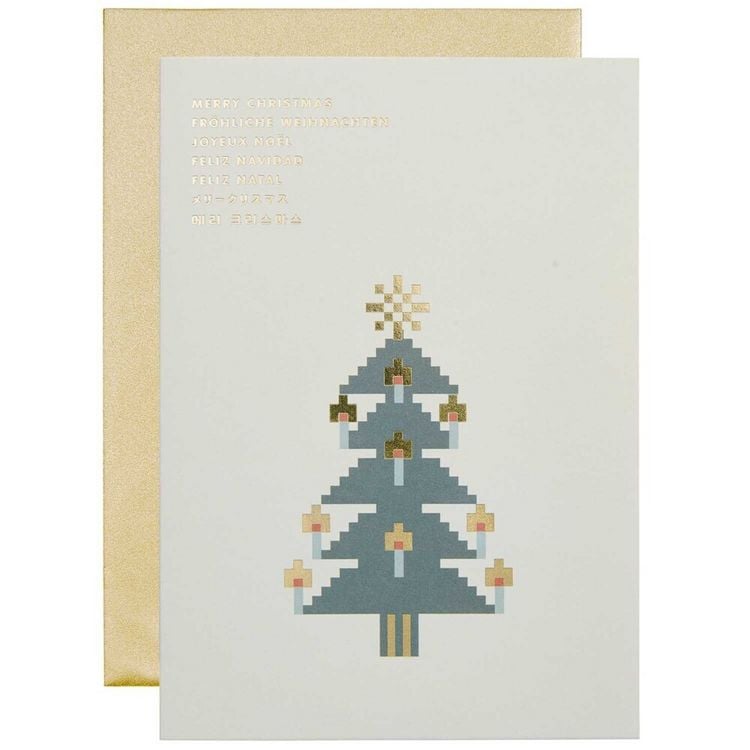 Produktbild: Gru&szlig;karte Weihnachtsbaum, Pixel,, B6