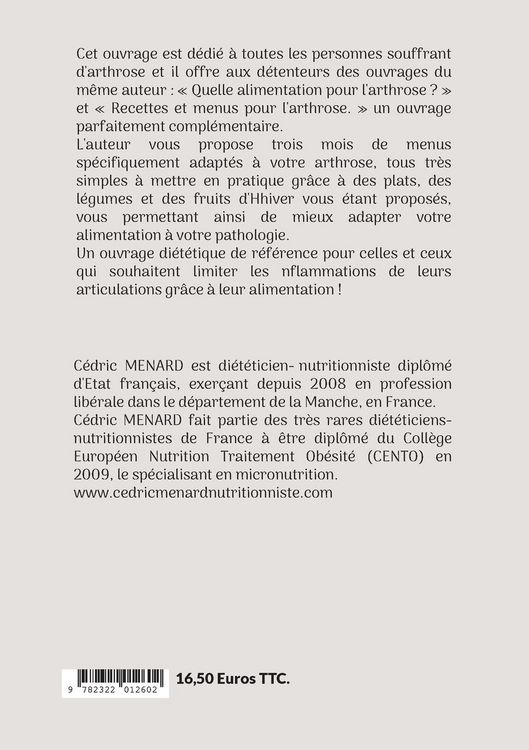 Produktbild: Menus d'hiver pour l'arthrose.