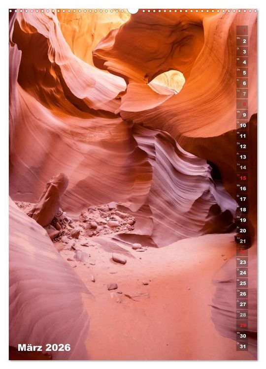 Produktbild: Antelope Canyon &ndash; Einzigartiges Naturschauspiel (Wandkalender 2026 DIN A2 hoch), CALVENDO Monatskalender