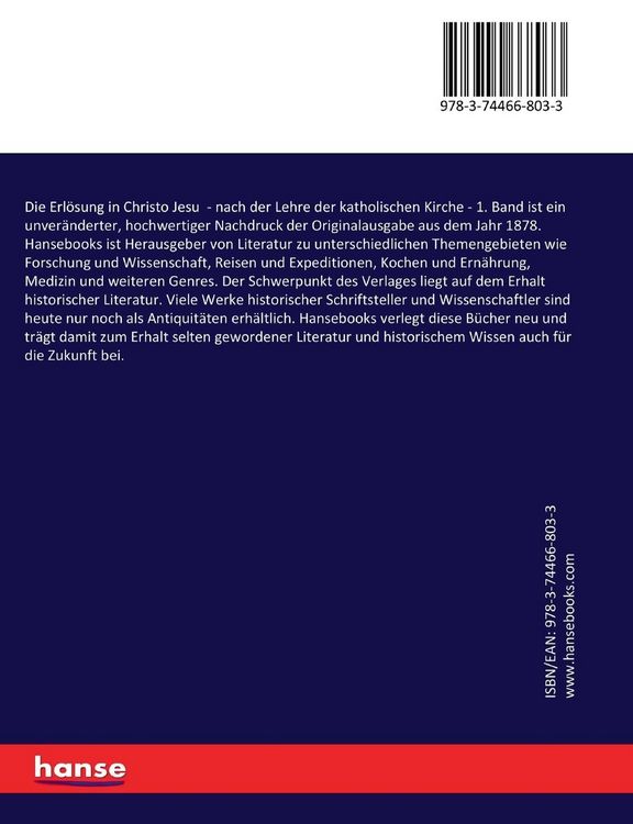 Produktbild: Die Erl&ouml;sung in Christo Jesu