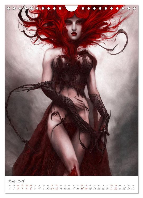 Produktbild: Dark Fantasy Art - Helden und Monster (Wandkalender 2026 DIN A4 hoch), CALVENDO Monatskalender