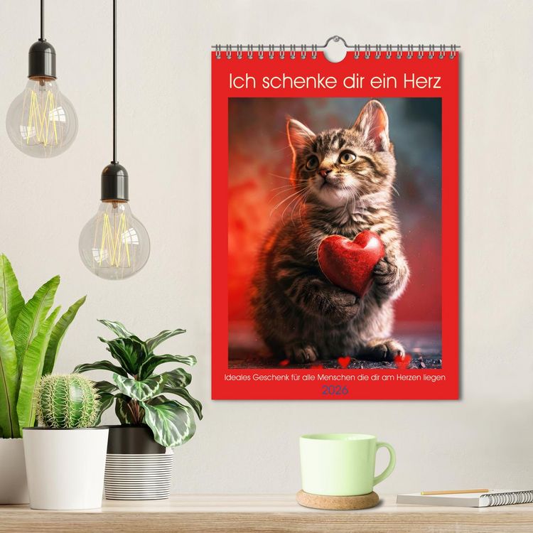 Produktbild: Ich schenke dir ein Herz (Wandkalender 2026 DIN A4 hoch), CALVENDO Monatskalender