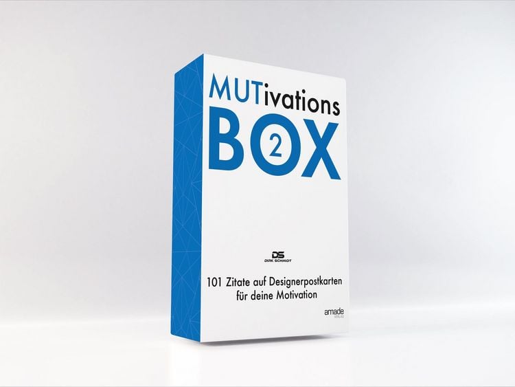 Produktbild: MUTivationsbox 2 - 101 Zitate auf Designerpostkarten für deine Motivation