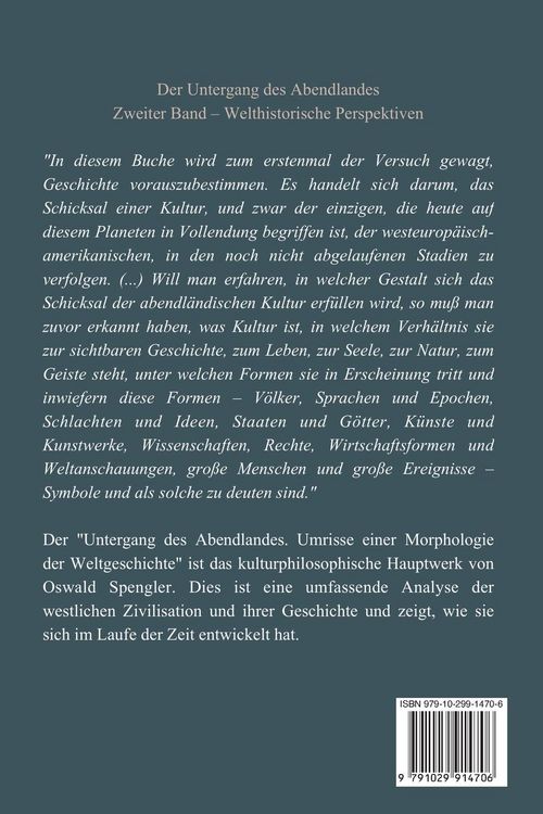 Produktbild: Der Untergang des Abendlandes - Zweiter Band