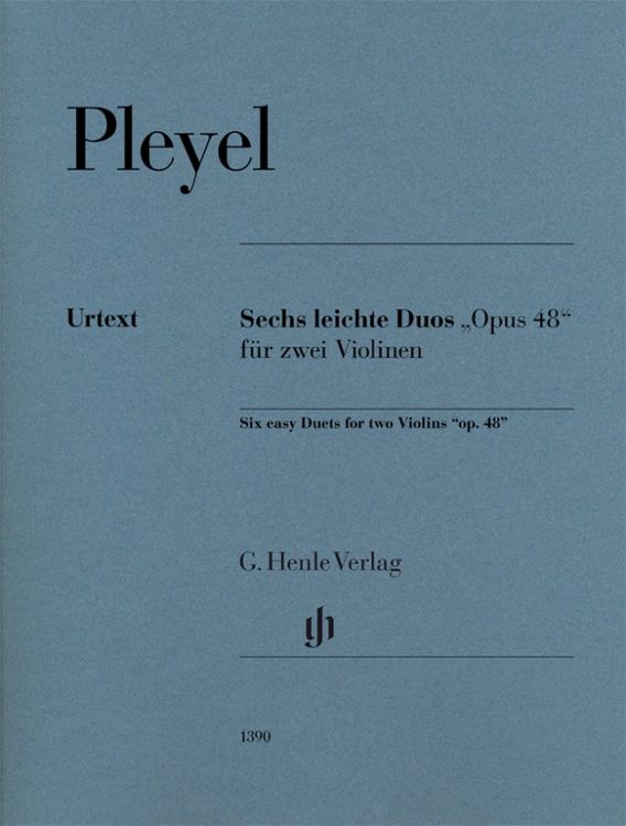 Produktbild: Ignaz Pleyel - Sechs leichte Duos &bdquo;op. 48&ldquo; f&uuml;r zwei Violinen