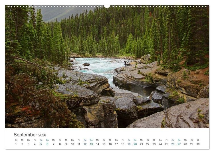 Produktbild: Icefields Parkway in Kanada (hochwertiger Premium Wandkalender 2026 DIN A2 quer), Kunstdruck in Hochglanz