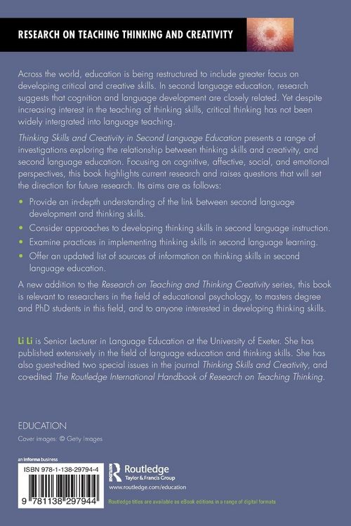 Produktbild: Thinking Skills and Creativity in Second Language Education