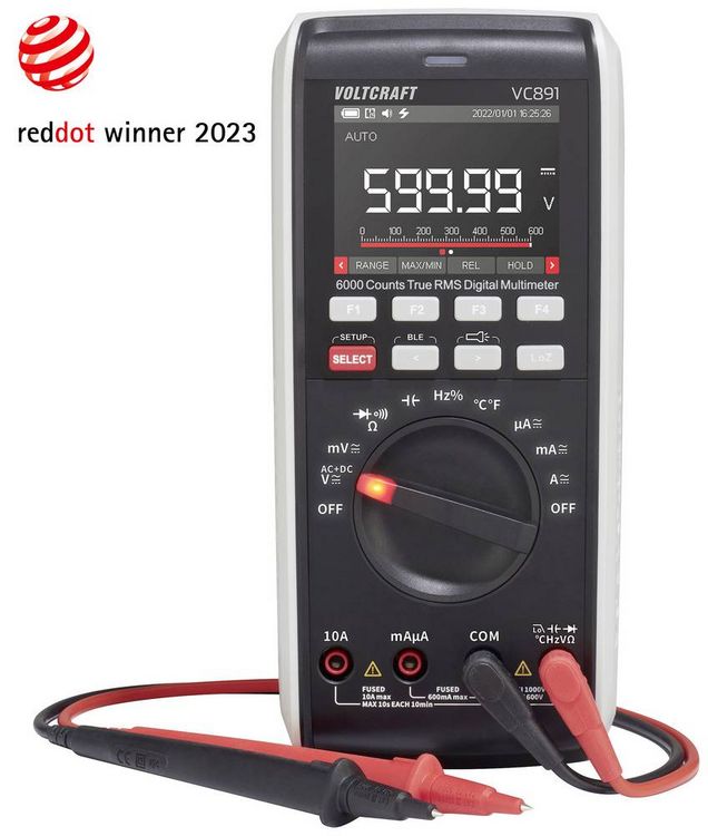 Produktbild: VOLTCRAFT VC891 Hand-Multimeter digital Datenlogger, LoZ CAT III 1000 V, CAT IV 600 V Anzeige (Counts): 60000