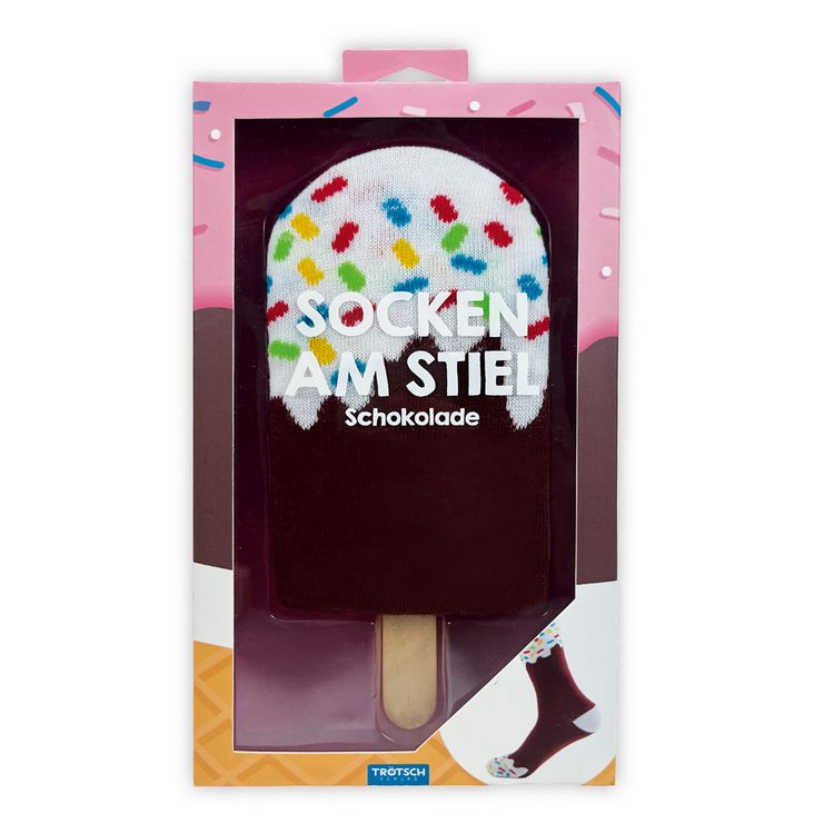 Produktbild: Tr&ouml;tsch Socken am Stiel Schokolade