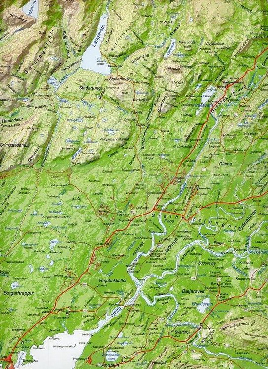 Produktbild: Island Serkort 11 Borgarfjordur 1 : 100 000