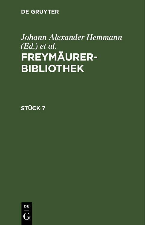 Produktbild: Freym&auml;urer-Bibliothek. St&uuml;ck 7
