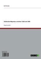 Produktbild: S&auml;chsische Migration zwischen 1830 und 1848