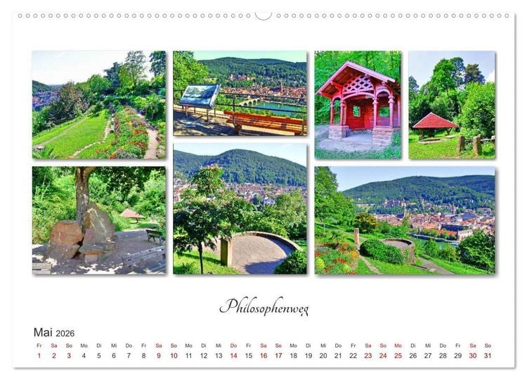 Produktbild: Heidelberg Fotocollagen (Wandkalender 2026 DIN A2 quer), CALVENDO Monatskalender