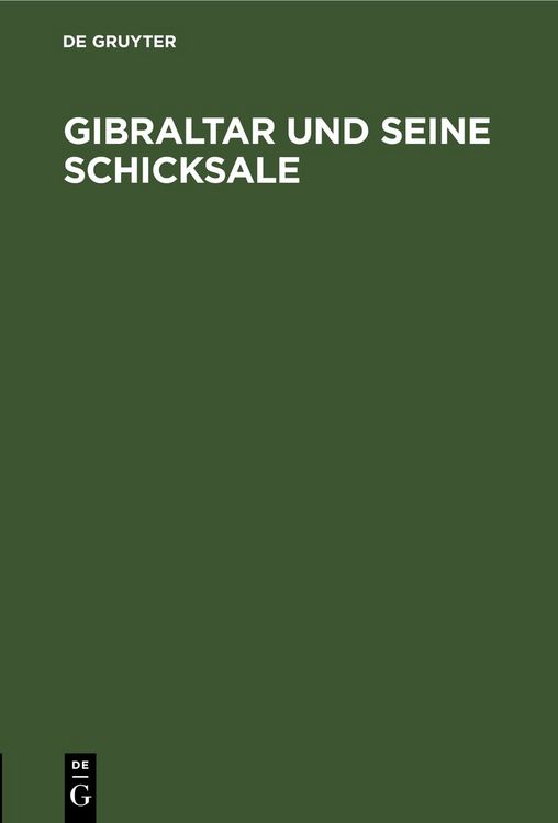Produktbild: Gibraltar und seine Schicksale