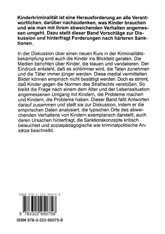 Produktbild: Kinderkriminalit&auml;t