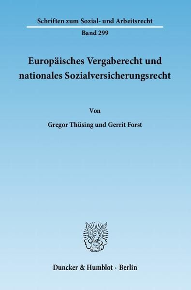 Produktbild: Europ&auml;isches Vergaberecht und nationales Sozialversicherungsrecht.