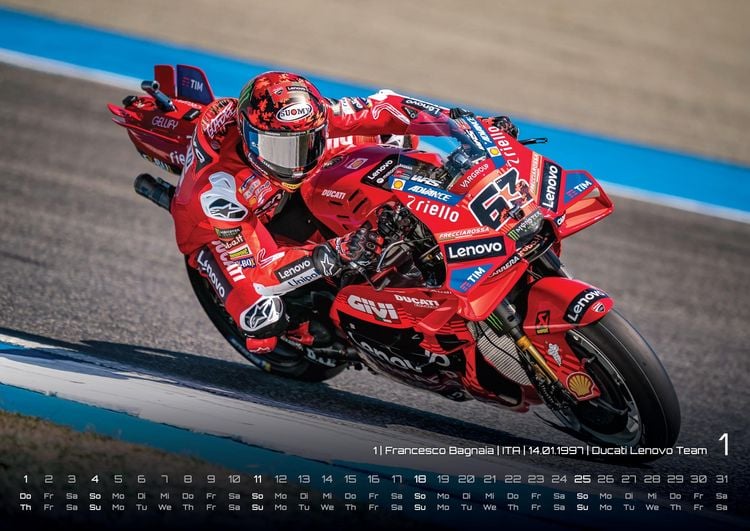 MotoGP Kalender 2025 - Premium Wandkalender A3 - Spektakuläre Motorrad Action Bilder