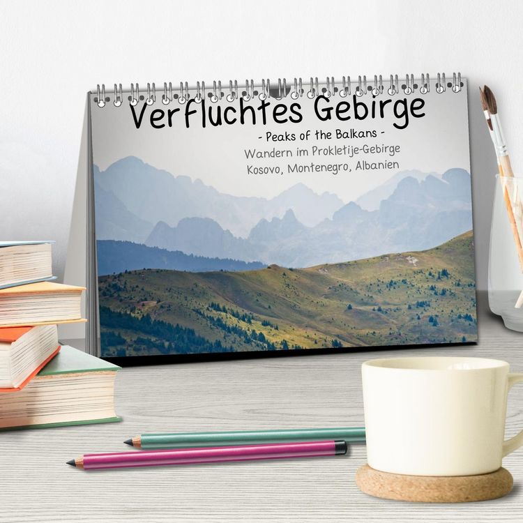 Produktbild: Verfluchtes Gebirge - Peaks of the Balkans - Wandern im Prokletije-Gebirge, Kosovo, Montenegro, Albanien (Tischkalender 2026 DIN A5 quer), CALVENDO Monatskalender