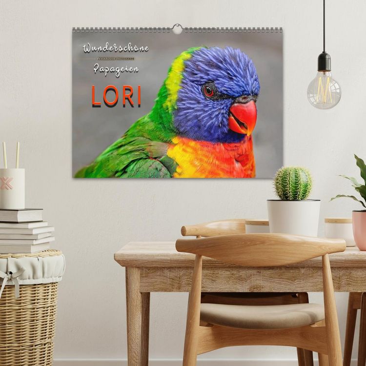 Produktbild: Wundersch&ouml;ne Papageien - Lori (Wandkalender 2026 DIN A3 quer), CALVENDO Monatskalender