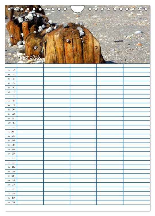 Produktbild: Meer Zeit f&uuml;r uns! (Wandkalender 2026 DIN A4 hoch), CALVENDO Monatskalender