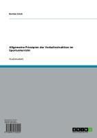 Produktbild: Allgemeine Prinzipien der Verbalinstruktion im Sportunterricht