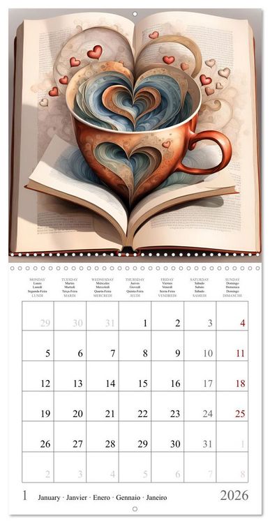 Produktbild: Enchanting mugs (Wall Calendar 2026 12 &times; 12 Inch) CALVENDO 12 Month Wall Calendar