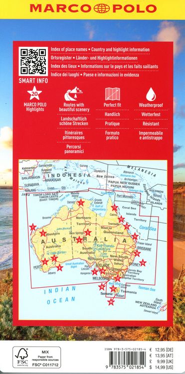 Produktbild: MARCO POLO Reisekarte Australien 1:4 Mio.