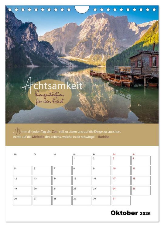 Produktbild: Zitate Wegbegleiter, mit Spr&uuml;chen durch das Jahr by VogtArt (Wandkalender 2026 DIN A4 hoch), CALVENDO Monatskalender