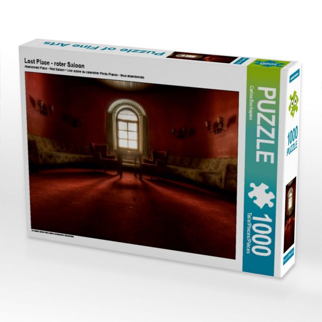 Produktbild: CALVENDO Puzzle Lost Place - roter Saloon | 1000 Teile Lege-Gr&ouml;&szlig;e 64x48cm Foto-Puzzle f&uuml;r gl&uuml;ckliche Stunden