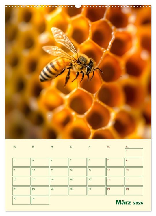 Produktbild: Bienenblick &ndash; Ein Jahr mit den Bienen (hochwertiger Premium Wandkalender 2026 DIN A2 hoch), Kunstdruck in Hochglanz