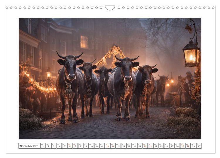 Produktbild: Die edle Kuh (Wandkalender 2027 DIN A3 quer), CALVENDO Monatskalender