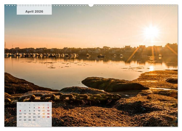Produktbild: Bretagne - K&uuml;ste im Licht (Wandkalender 2026 DIN A2 quer), CALVENDO Monatskalender